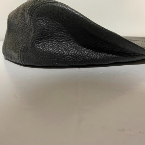 Wilsons Leather Made in India Black Genuine Leather Cap Newsboy Hat L/XL - Picture 2 of 7